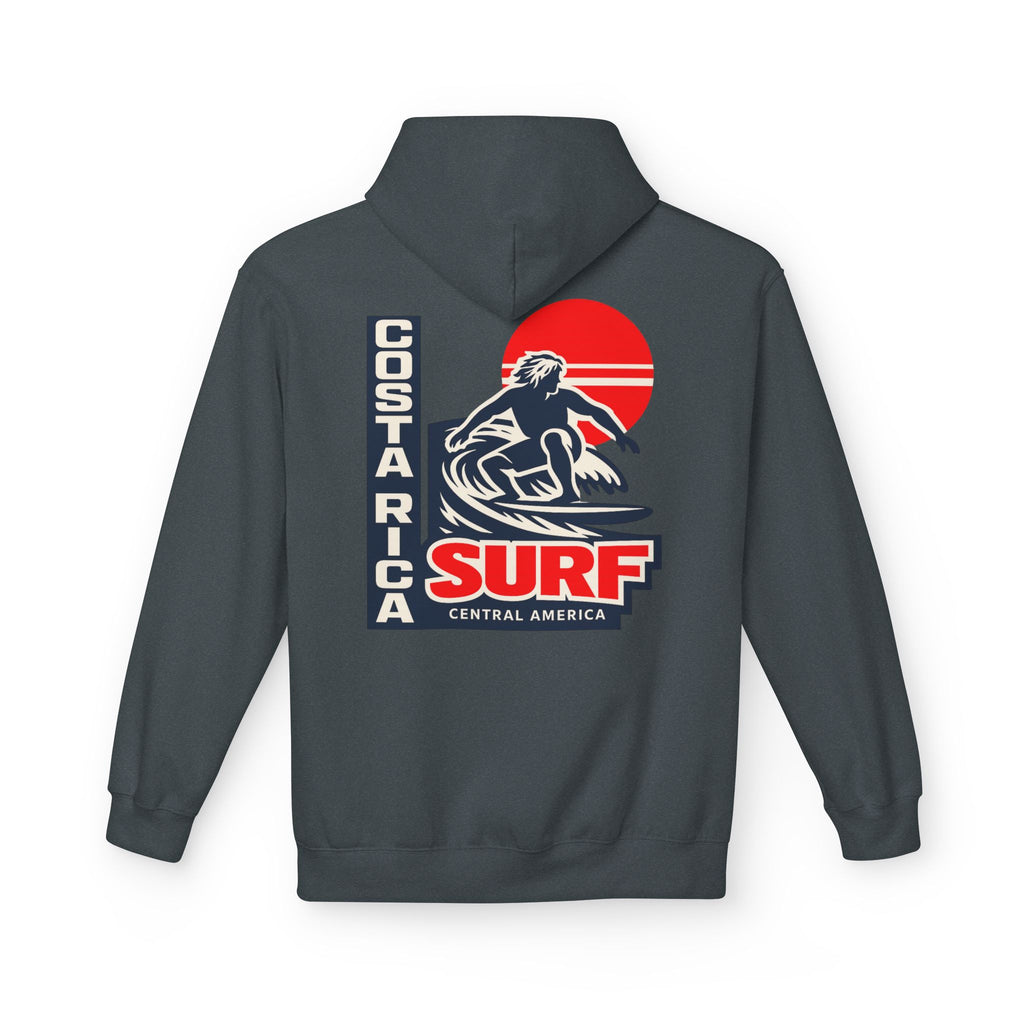 Costa Rica Surf Retro Hoodie — Vintage Surfer Graphic Pullover