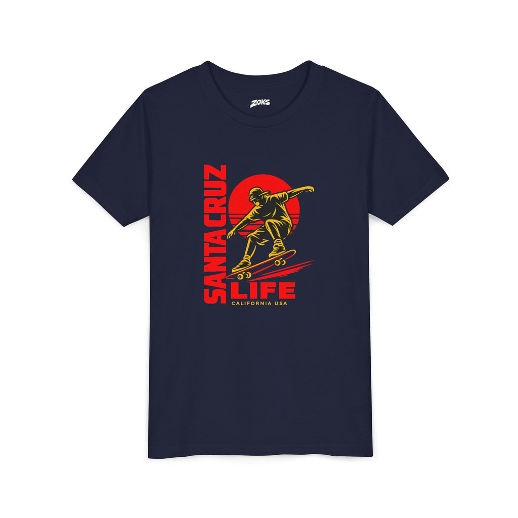 Santa Cruz Skateboard Youth Tee – “Santa Cruz Life” Graphic Shirt