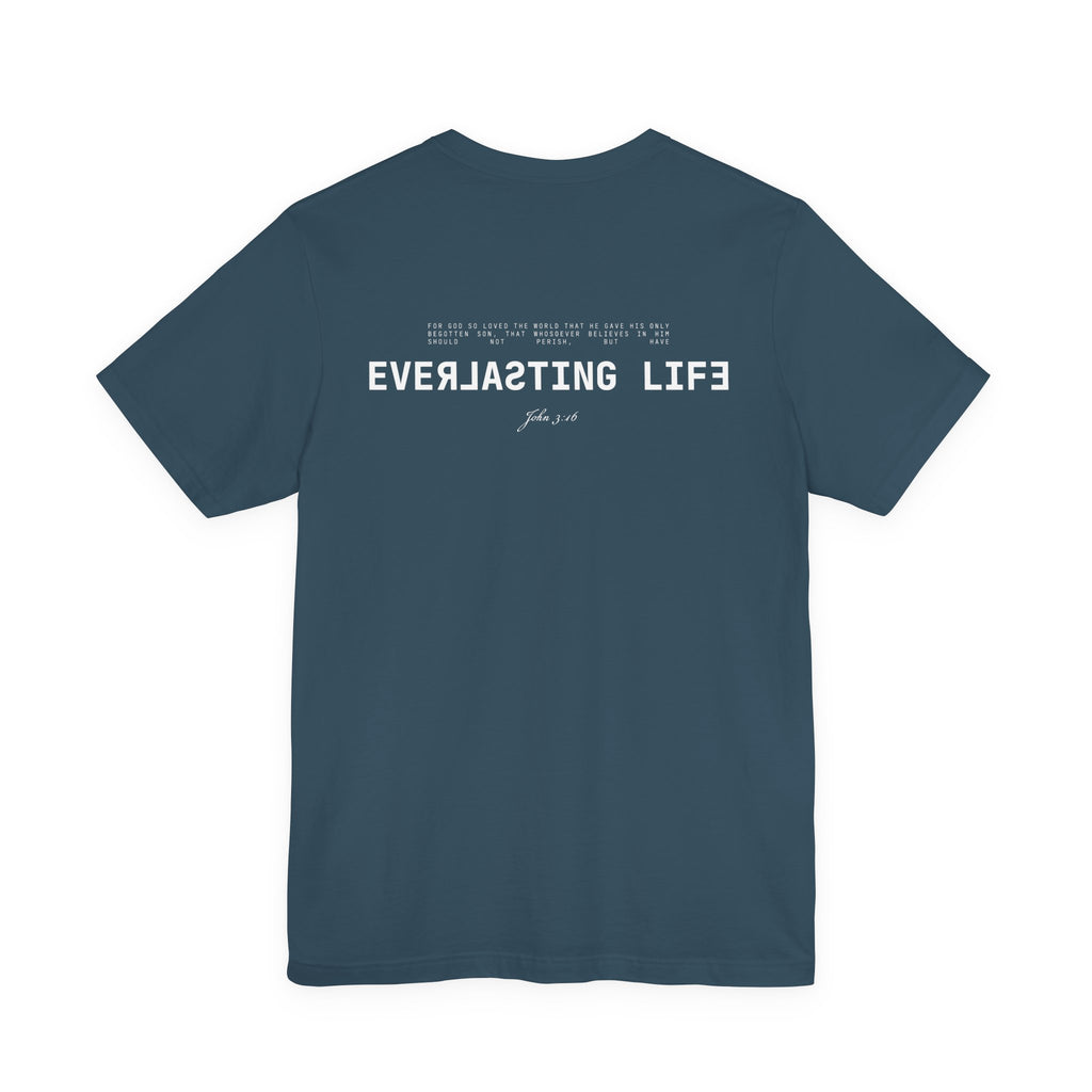 Everlasting Life John 3:16 T-Shirt — Christian Faith Scripture Tee