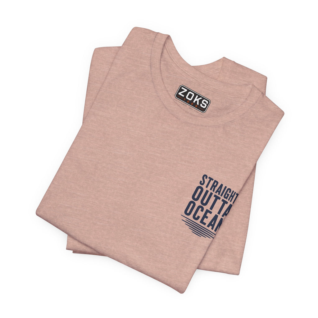 Straight Outta Ocean Retro Sunset Beach T-Shirt
