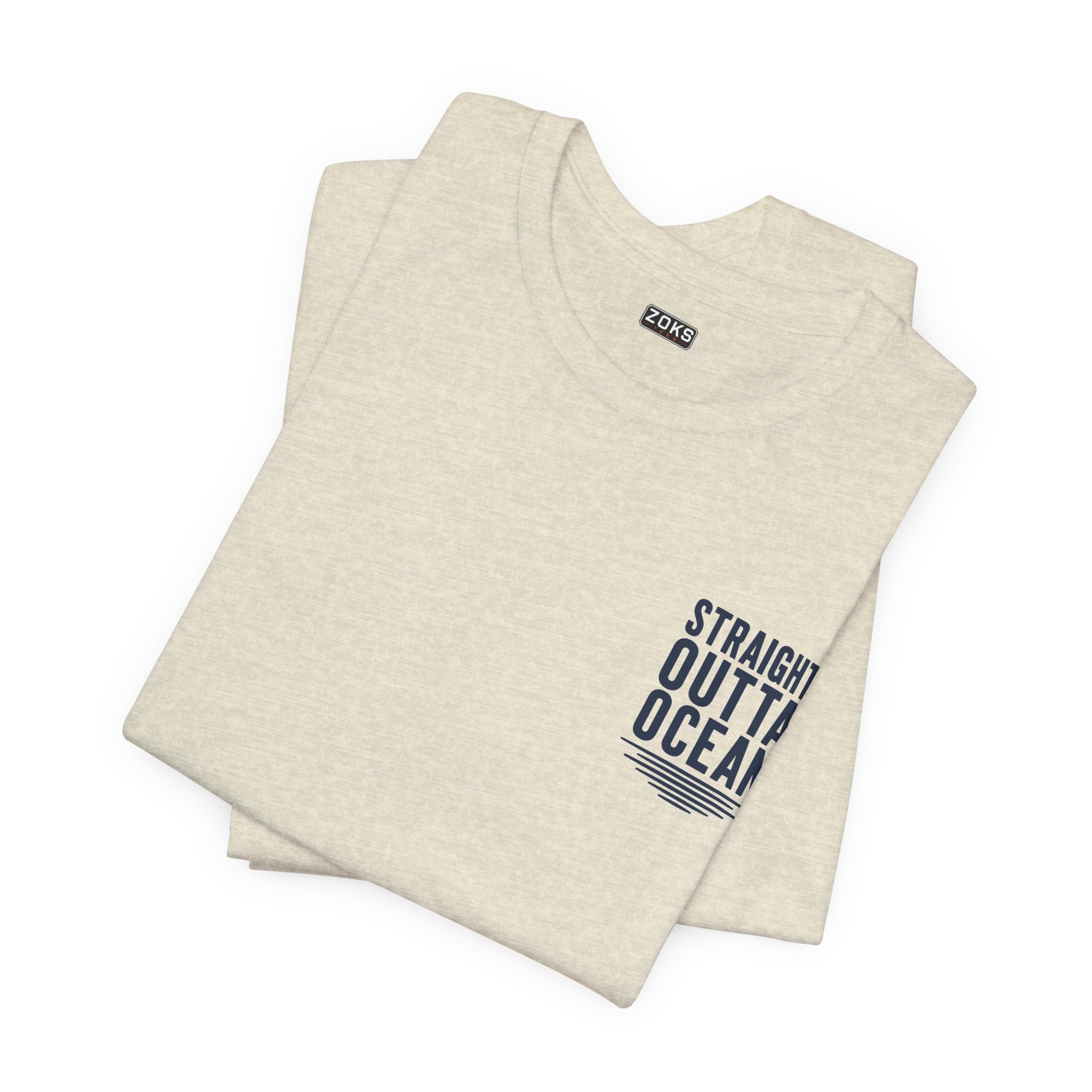 Straight Outta Ocean Retro Sunset Beach T-Shirt