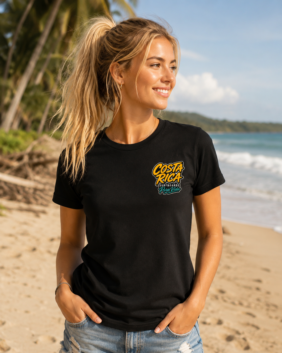 Pura Vida Sloth Beach Costa Rica T-Shirt – Retro Tropical Surf Graphic Tee