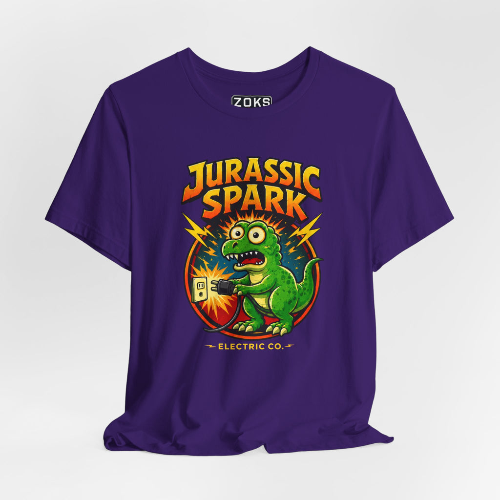 Jurassic Spark T‑Shirt — Retro Electric Dinosaur Graphic Tee