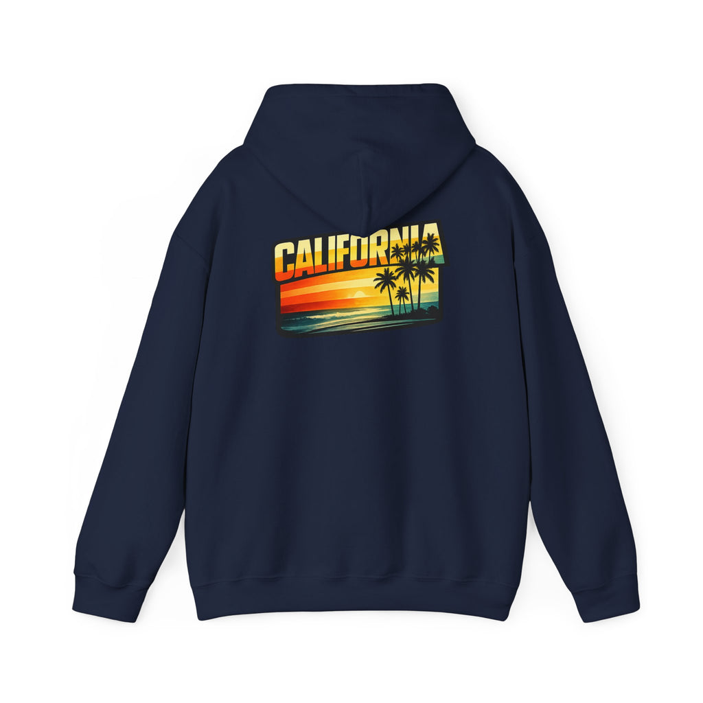 California Sunset Palm Tree Hoodie — Retro Beach Pullover