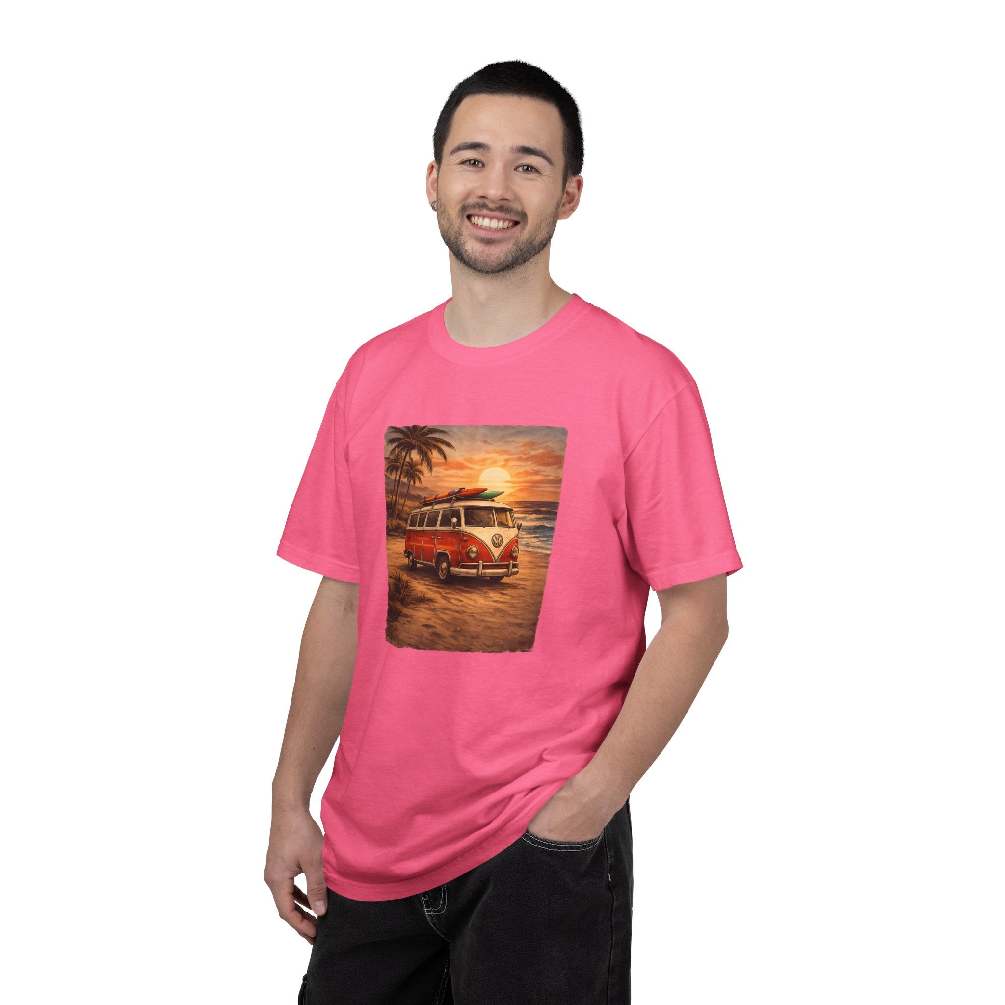 Vintage VW Bus Sunset T-Shirt — Retro Surf Camper Tee