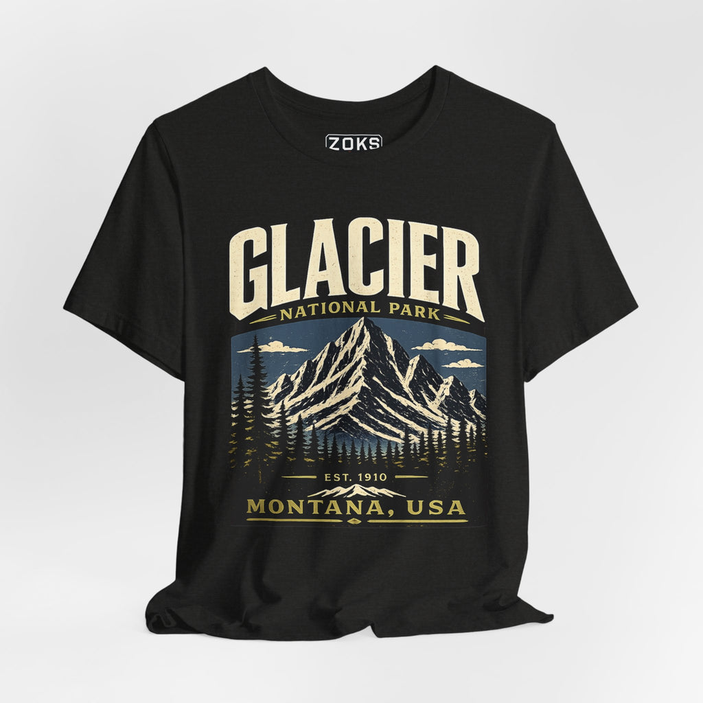 Glacier National Park Vintage Montana Mountain T-Shirt