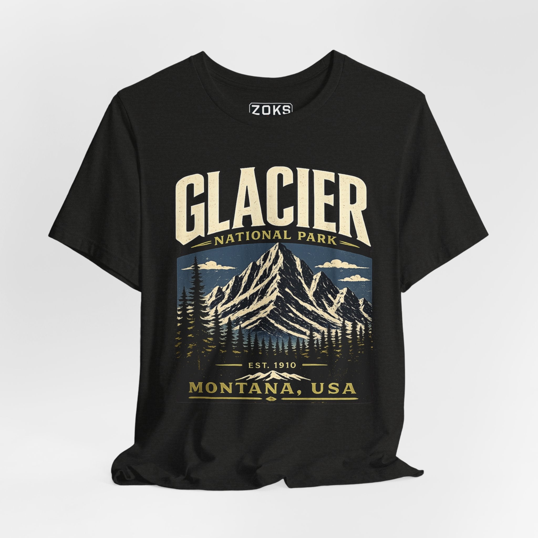 Glacier National Park Vintage Montana Mountain T-Shirt