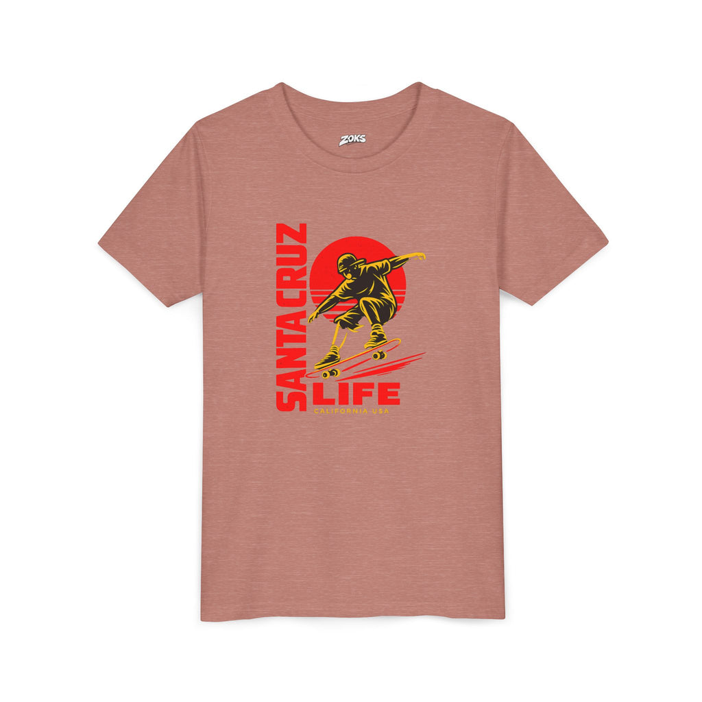 Santa Cruz Skateboard Youth Tee – “Santa Cruz Life” Graphic Shirt