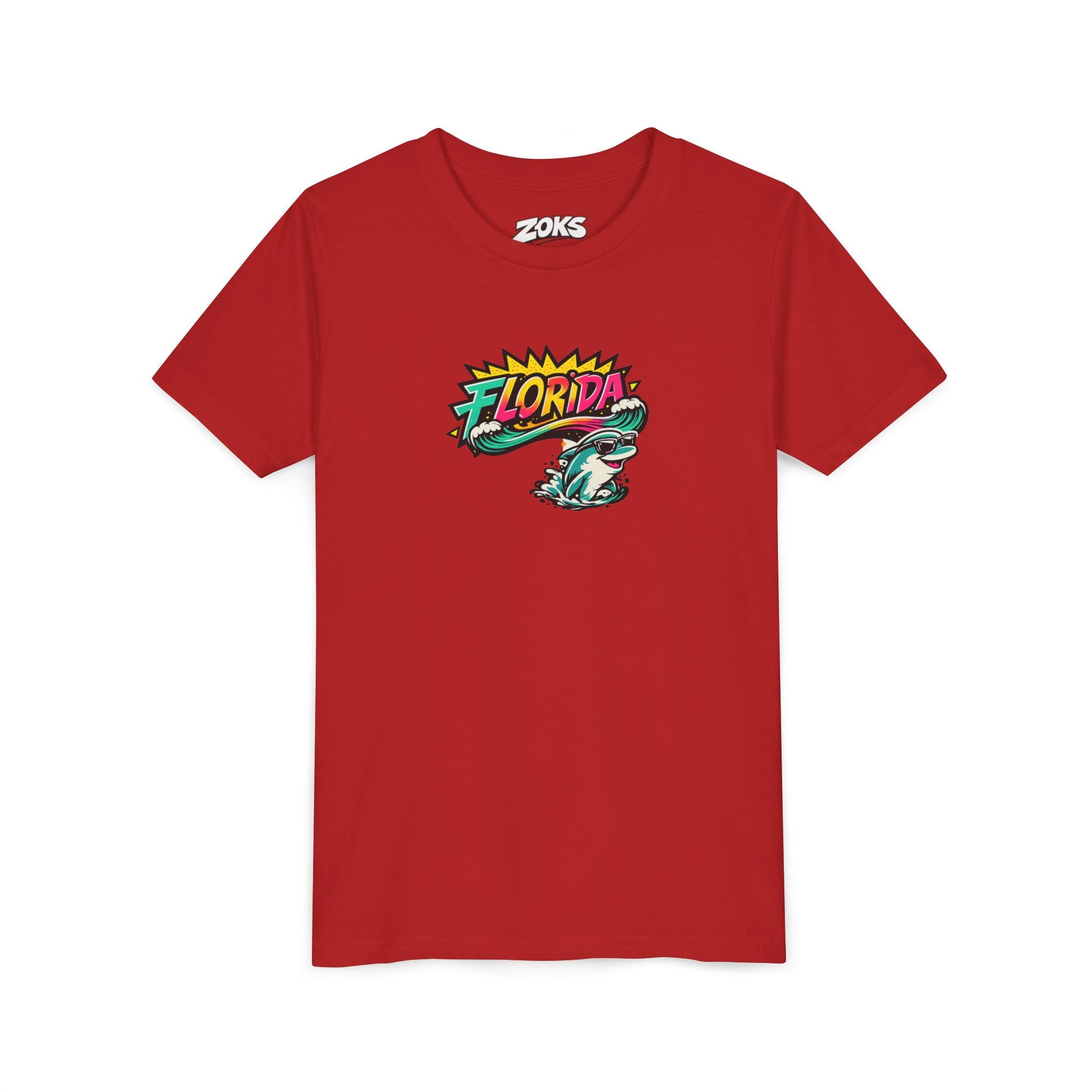 Florida Shark Surf Youth Tee - Kids' Beach Graphic T-Shirt