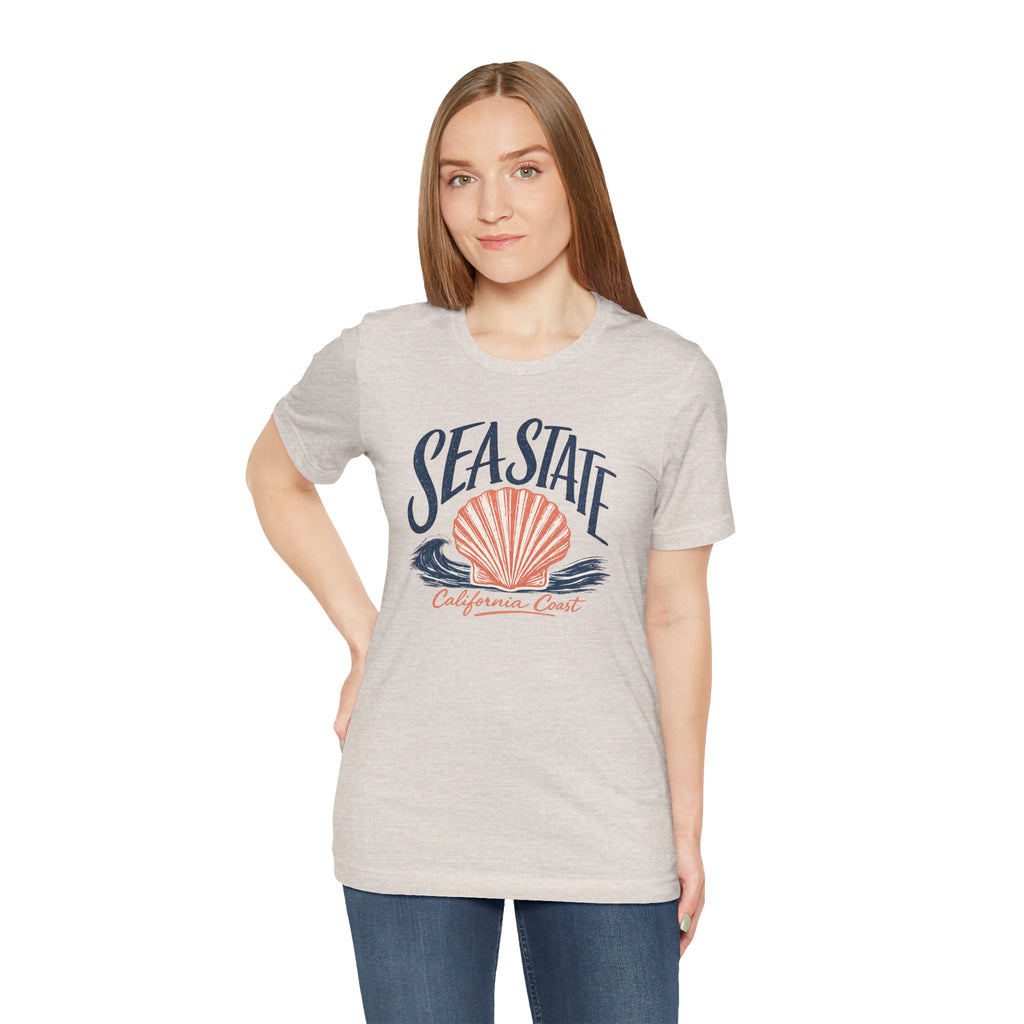 California Coast Shell Tee — Women's Sea State Graphic T-Shirt