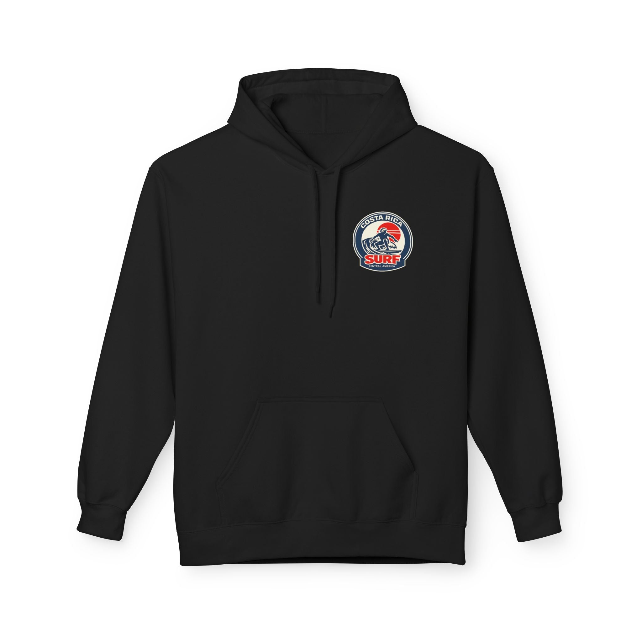 Costa Rica Surf Retro Hoodie — Vintage Surfer Graphic Pullover