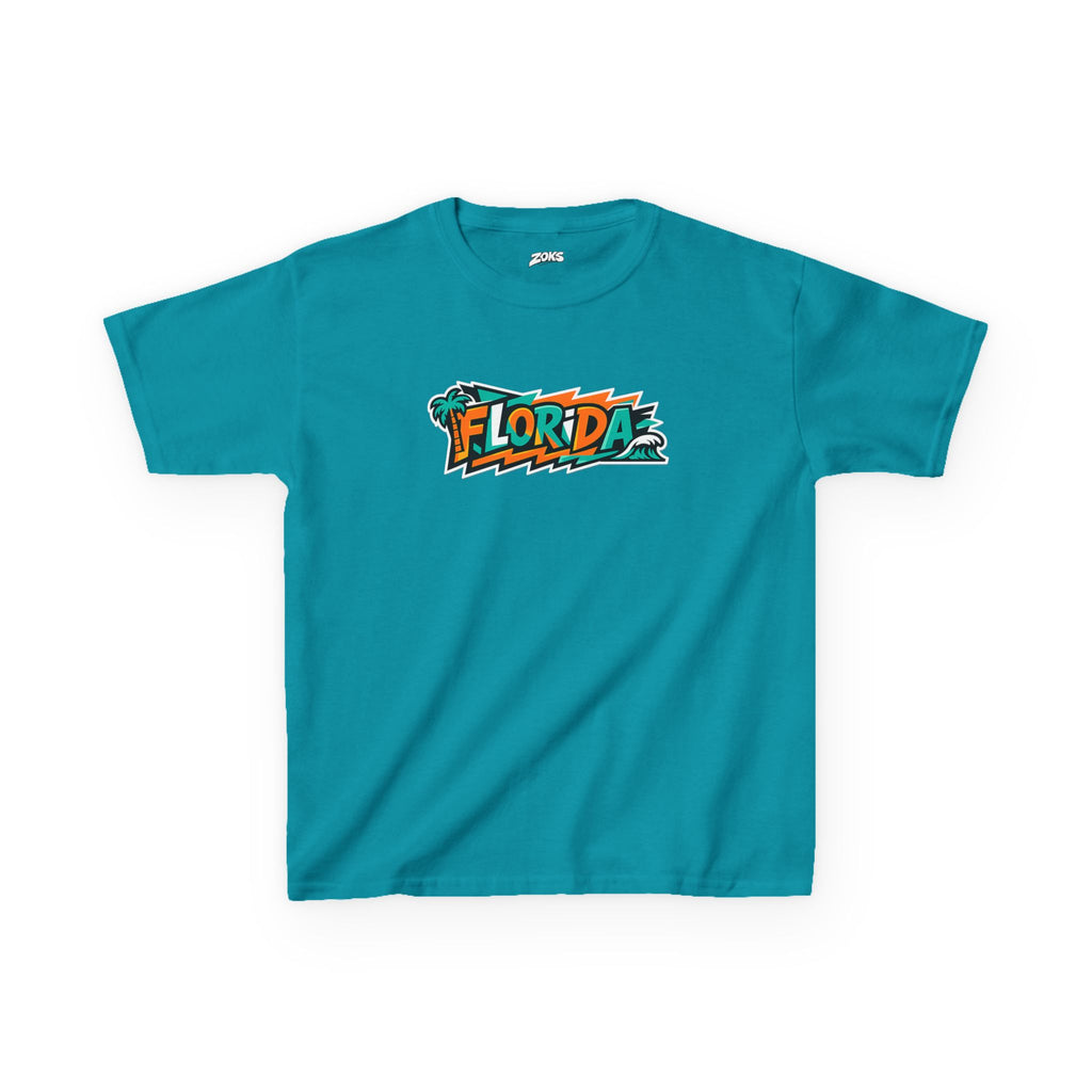 Kids Tropical Beach Surf T-Shirt — Florida Vacation Tee