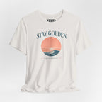 Stay Golden Sunset California Tee — Minimalist Women's Graphic T-Shirt