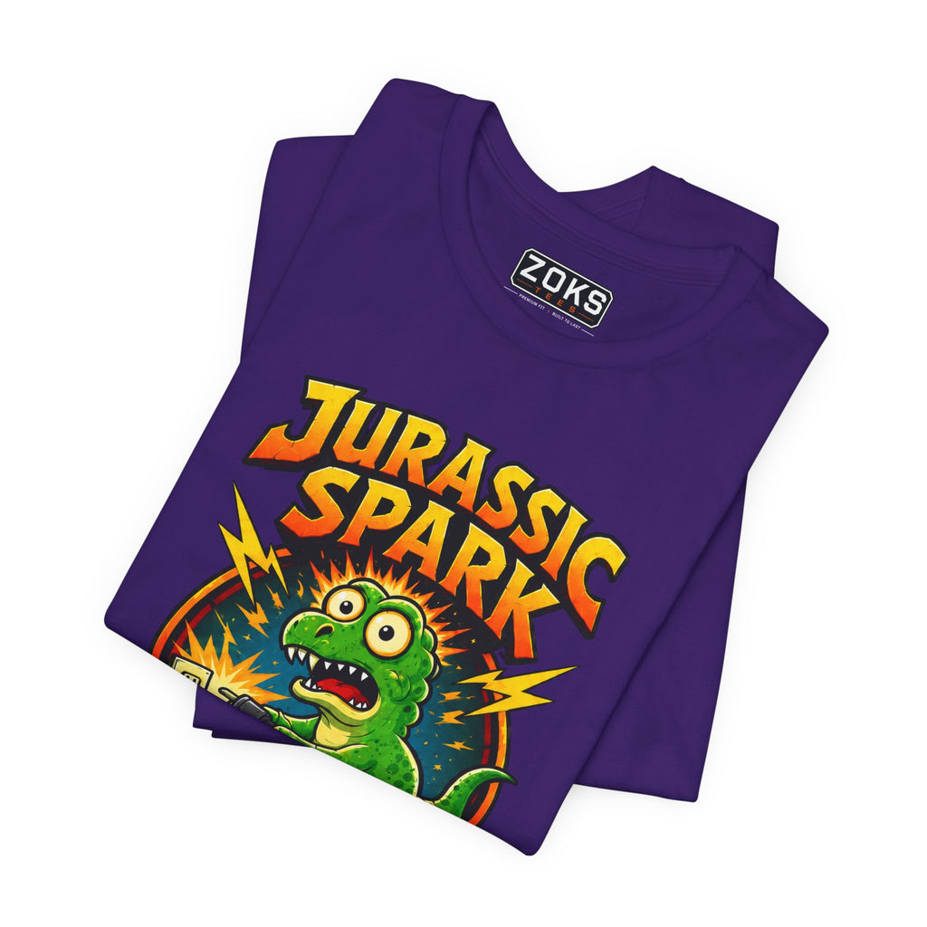 Jurassic Spark T‑Shirt — Retro Electric Dinosaur Graphic Tee