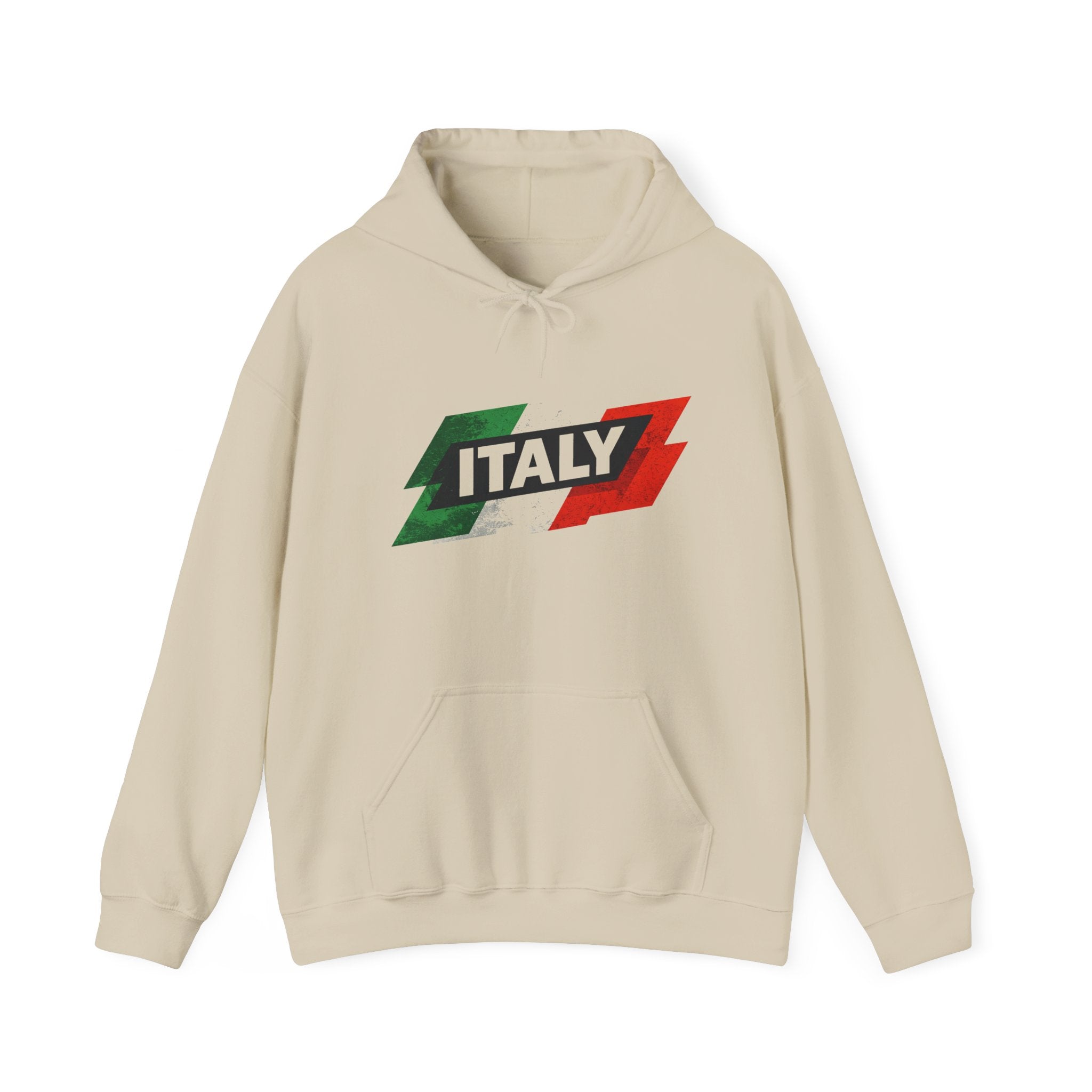 Italy Flag Hoodie — Vintage Tricolor Italy Pride Sweatshirt