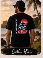 Costa Rica Surf Vintage Graphic Tee — Retro Surfer T-Shirt