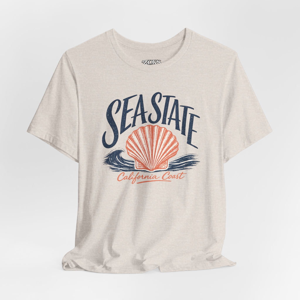 California Coast Shell Tee — Women's Sea State Graphic T-Shirt
