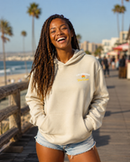 California Sunset Palm Tree Hoodie — Retro Beach Pullover