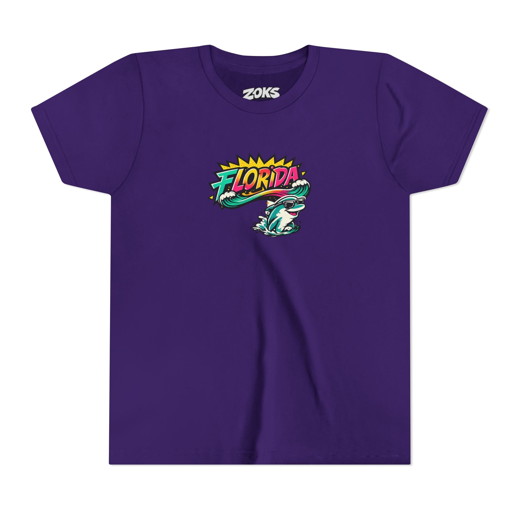 Florida Shark Surf Youth Tee - Kids' Beach Graphic T-Shirt