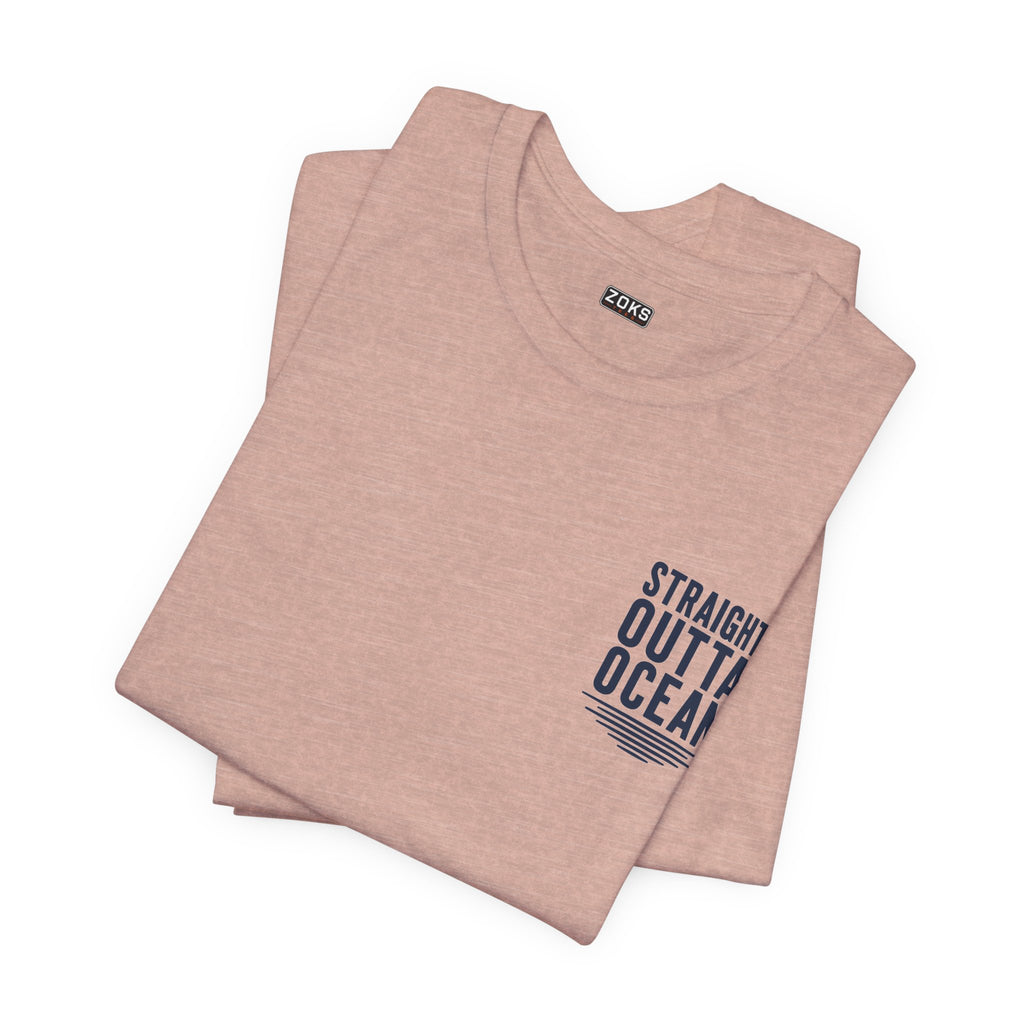 Straight Outta Ocean Retro Sunset Beach T-Shirt