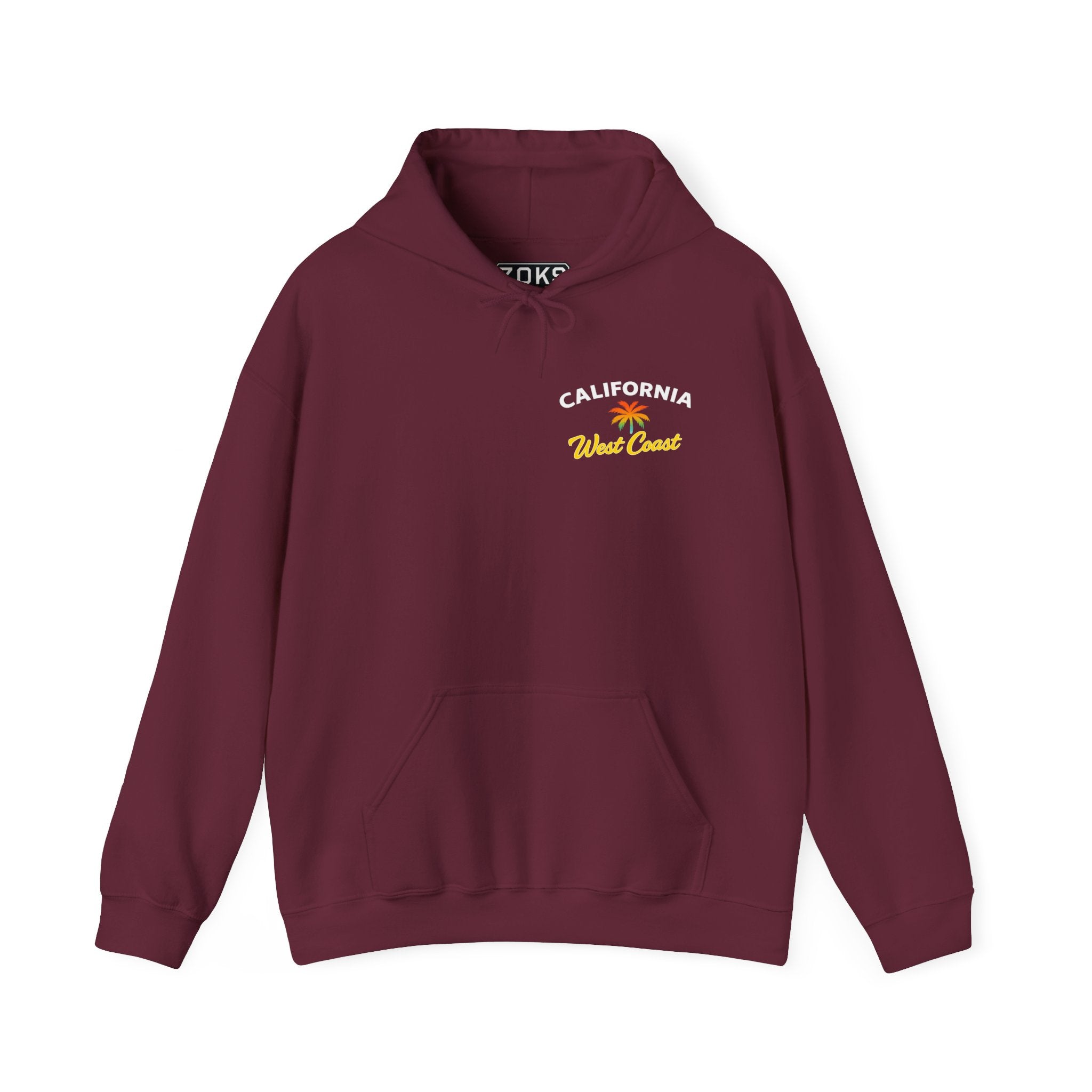 California Sunset Palm Tree Hoodie — Retro Beach Pullover