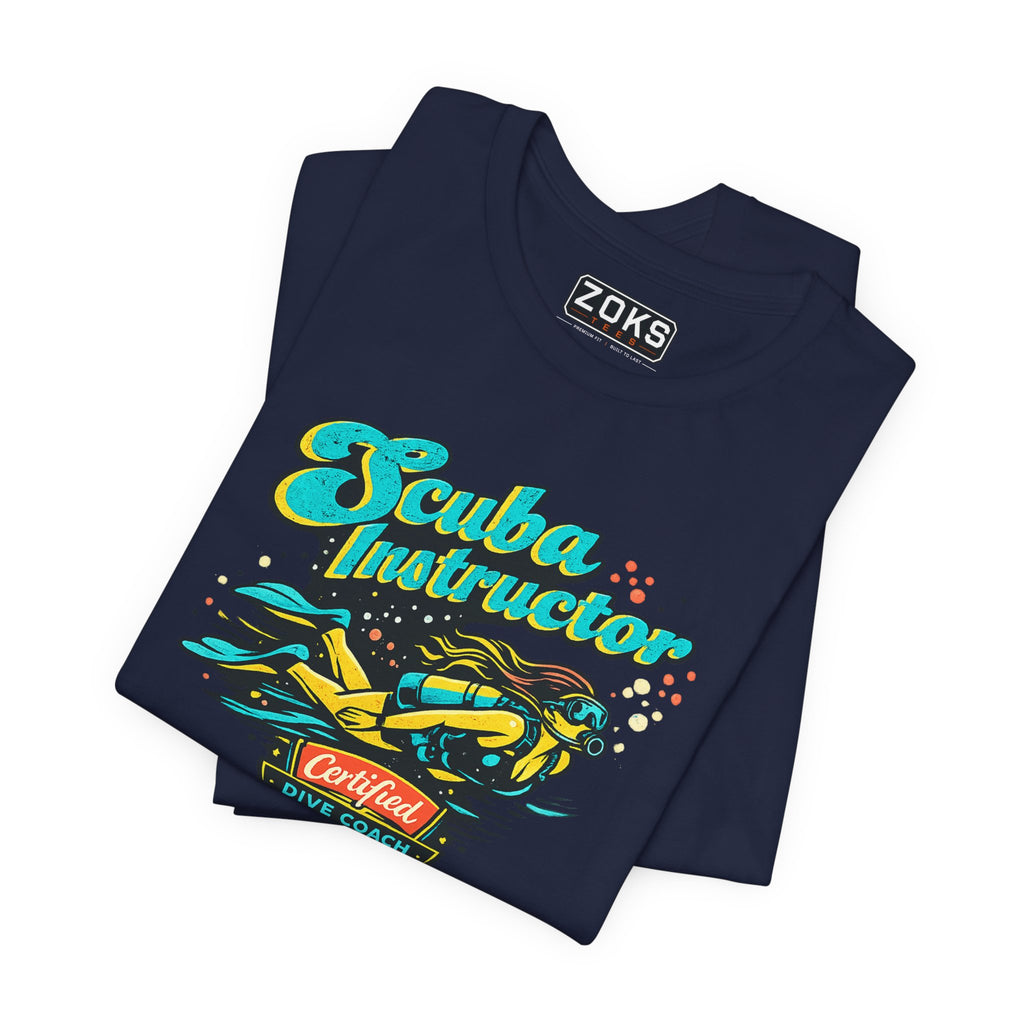 Scuba Instructor Dive Coach T‑Shirt — Retro Diving Tee for Scuba Lovers