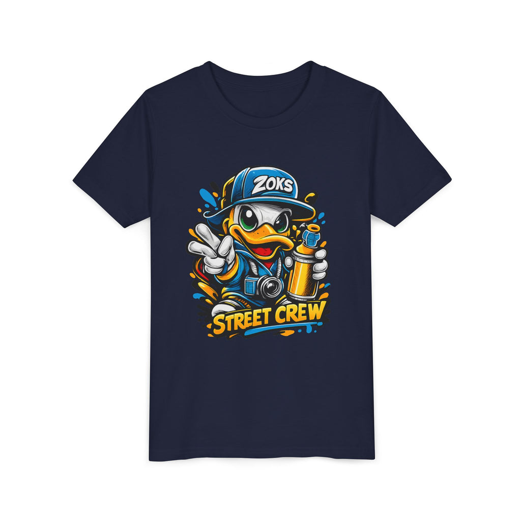Youth Street Crew Duck Graphic Tee — Zoks Spray-Paint Skate Style