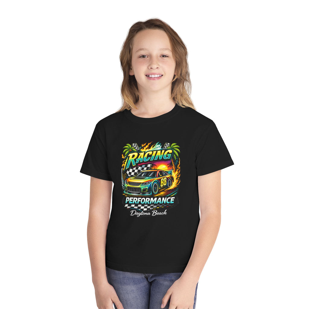 Racing Performance Youth Tee — 'Racing Performance' Graphic Car Shirt