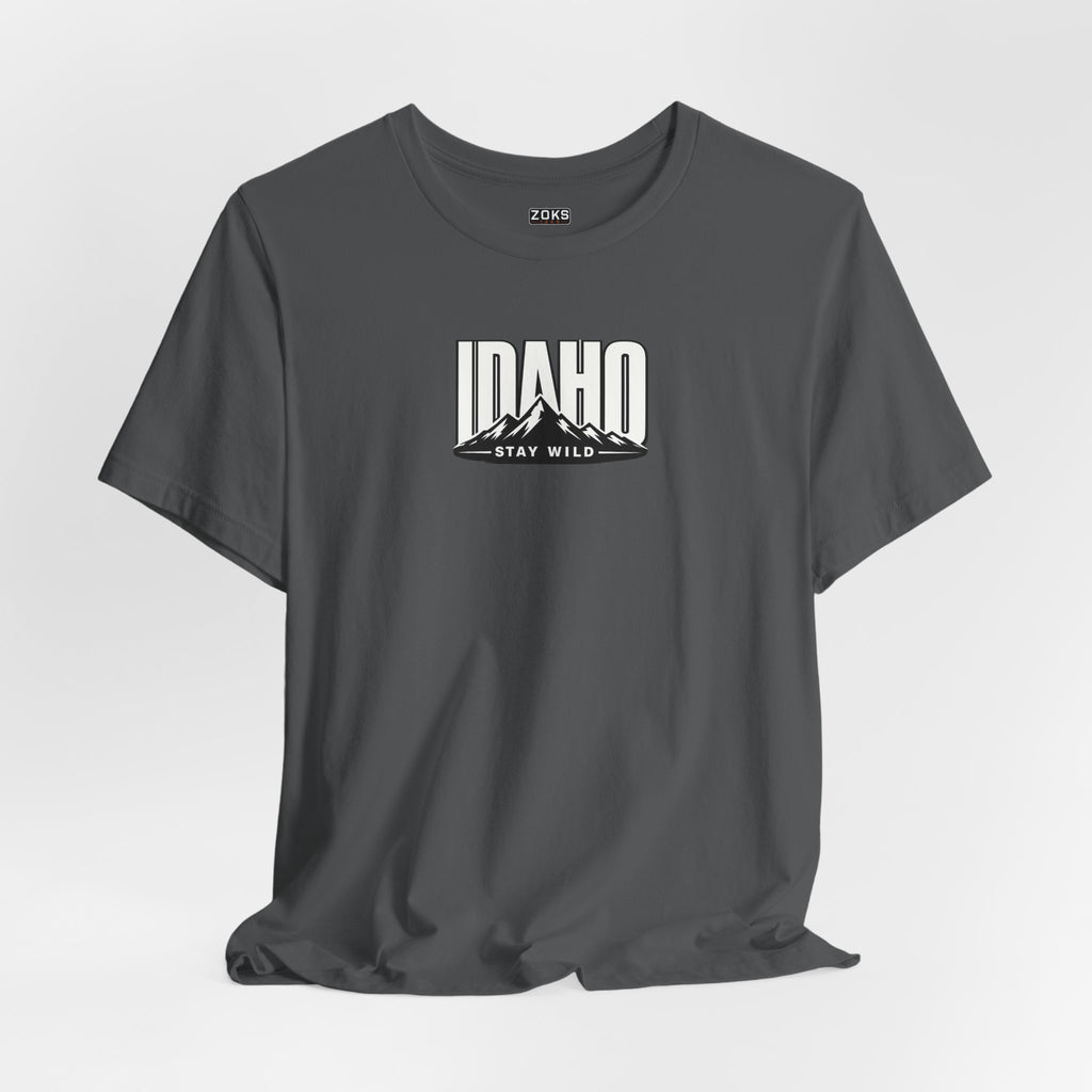 Idaho 'Stay Wild' Mountain State T-Shirt — Outdoor Adventure Tee