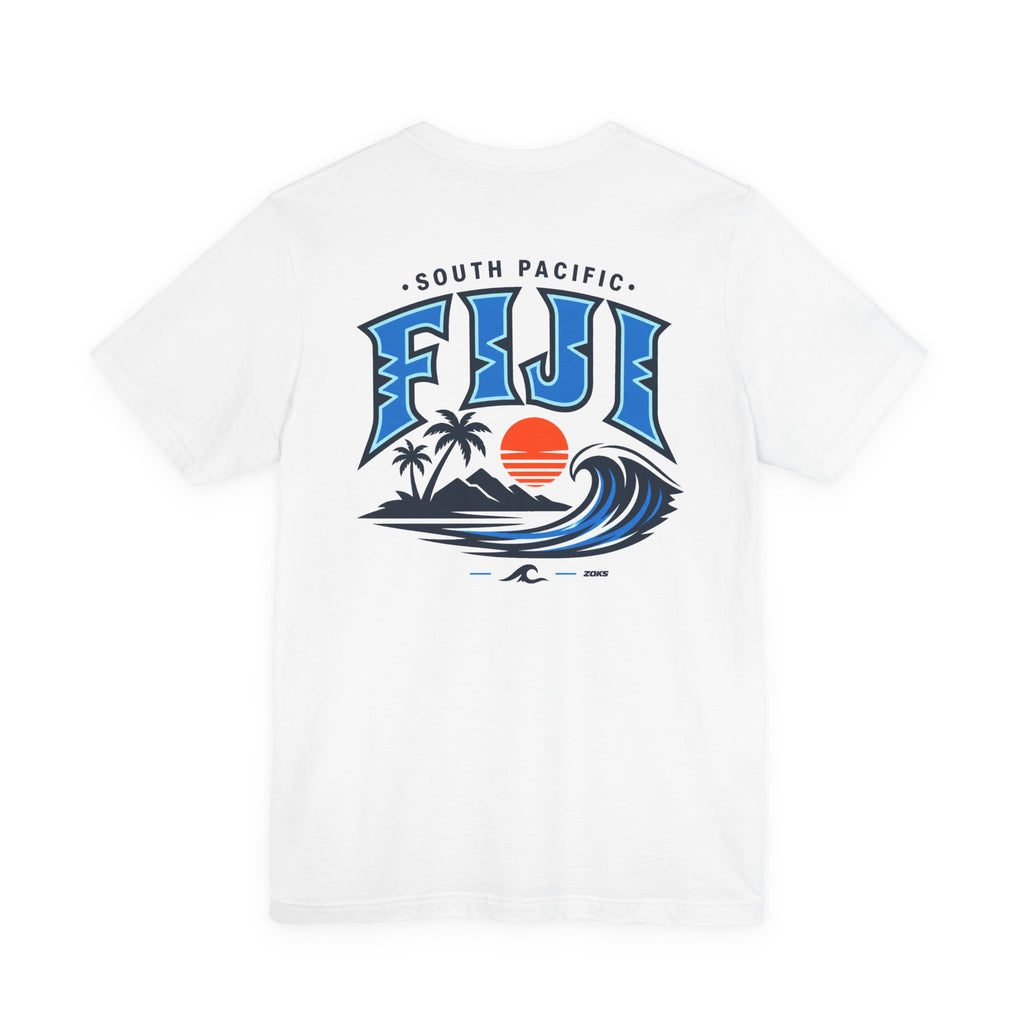 FIJI South Pacific Surf Tee – Premium Island Wave Graphic Shirt (Front & Back Print)