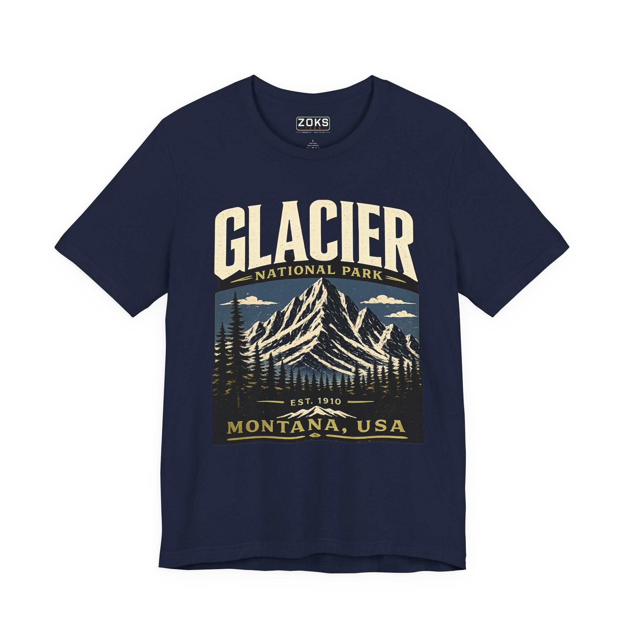 Glacier National Park Vintage Montana Mountain T-Shirt