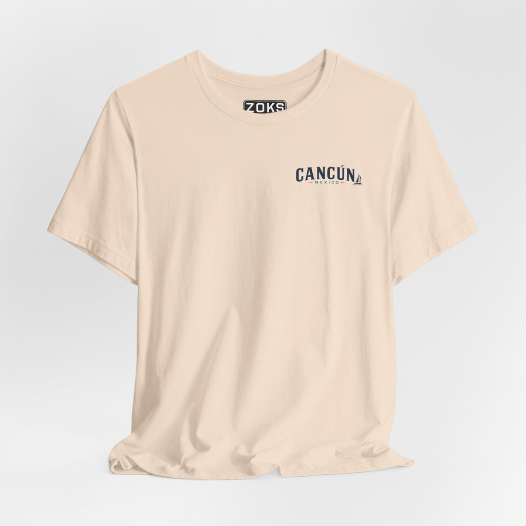 Cancún Mexico Sunset Sail T-Shirt — Beach Vacation Tee