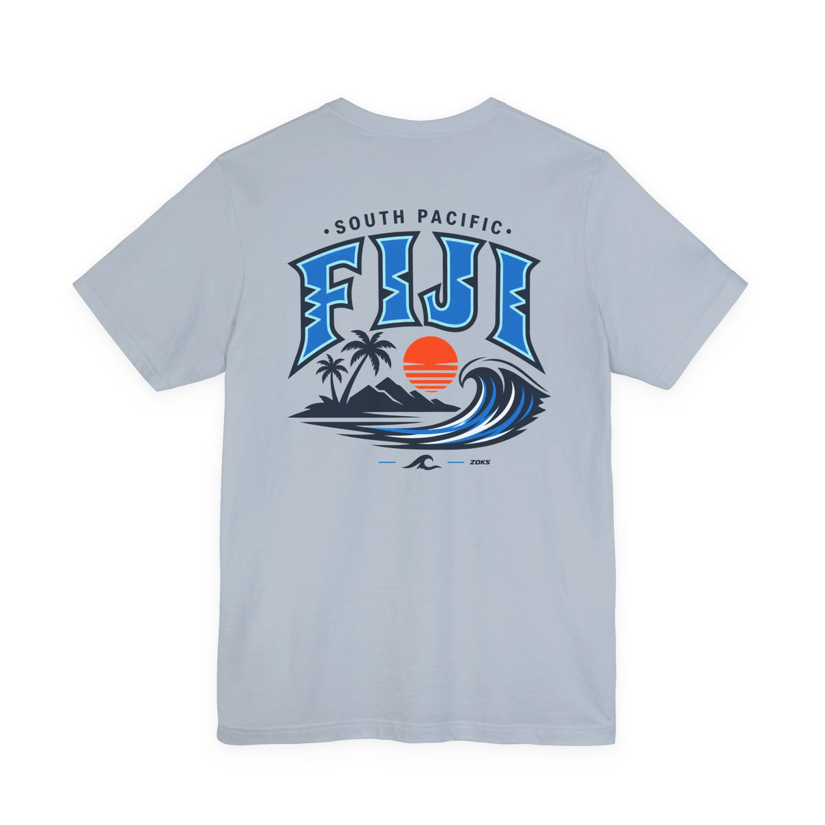 FIJI South Pacific Surf Tee – Premium Island Wave Graphic Shirt (Front & Back Print)