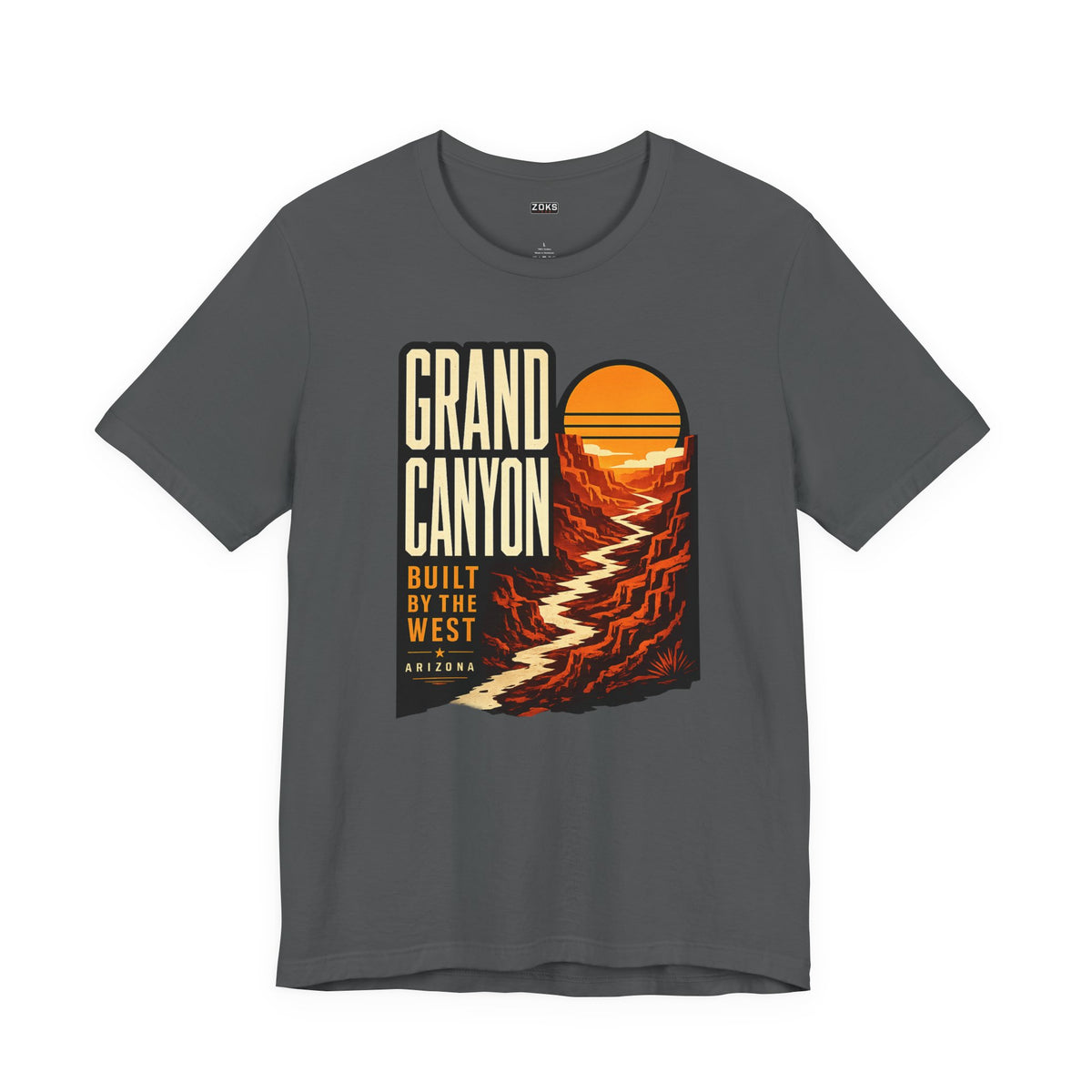 Grand Canyon Vintage Sunset T-Shirt — "Built by the West" Retro Travel Tee