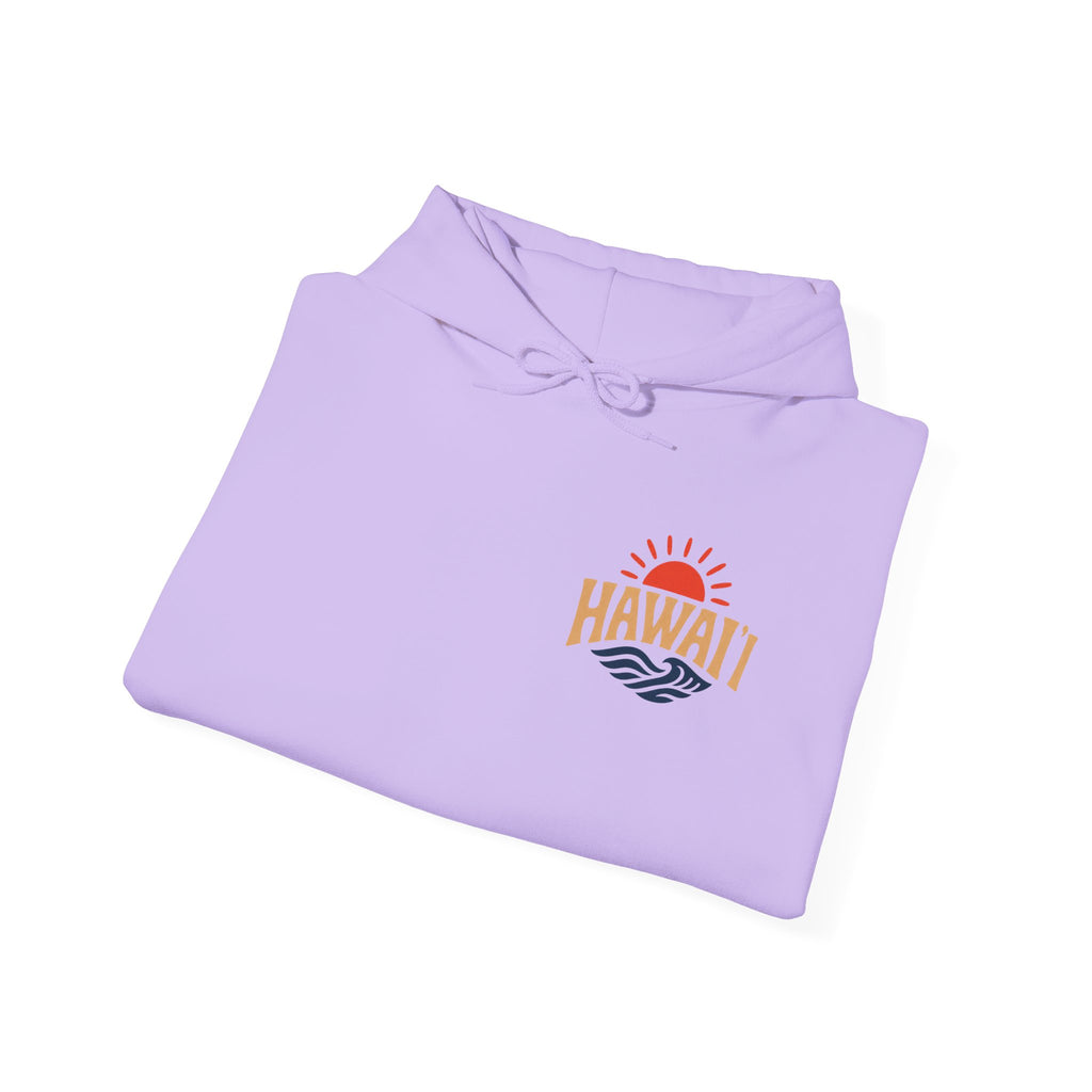 Hawai'i Lava Coast Surf Hoodie | Vintage Wave, Volcano & Palm Tree Graphic Sweatshirt