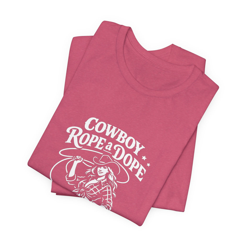 Cowboy Rope a Dope Graphic Tee — Retro Cowgirl Western T‑Shirt