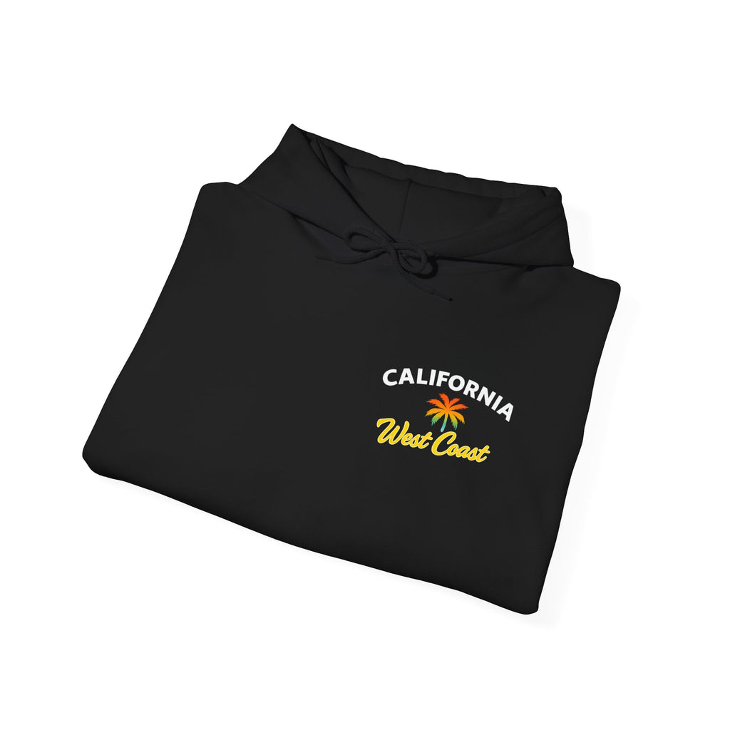 California Sunset Palm Tree Hoodie — Retro Beach Pullover