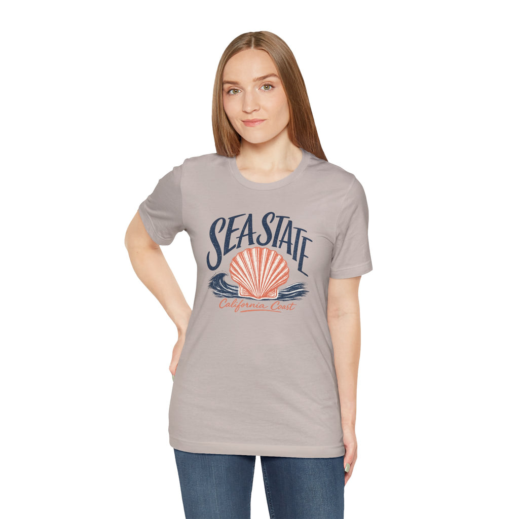 California Coast Shell Tee — Women's Sea State Graphic T-Shirt