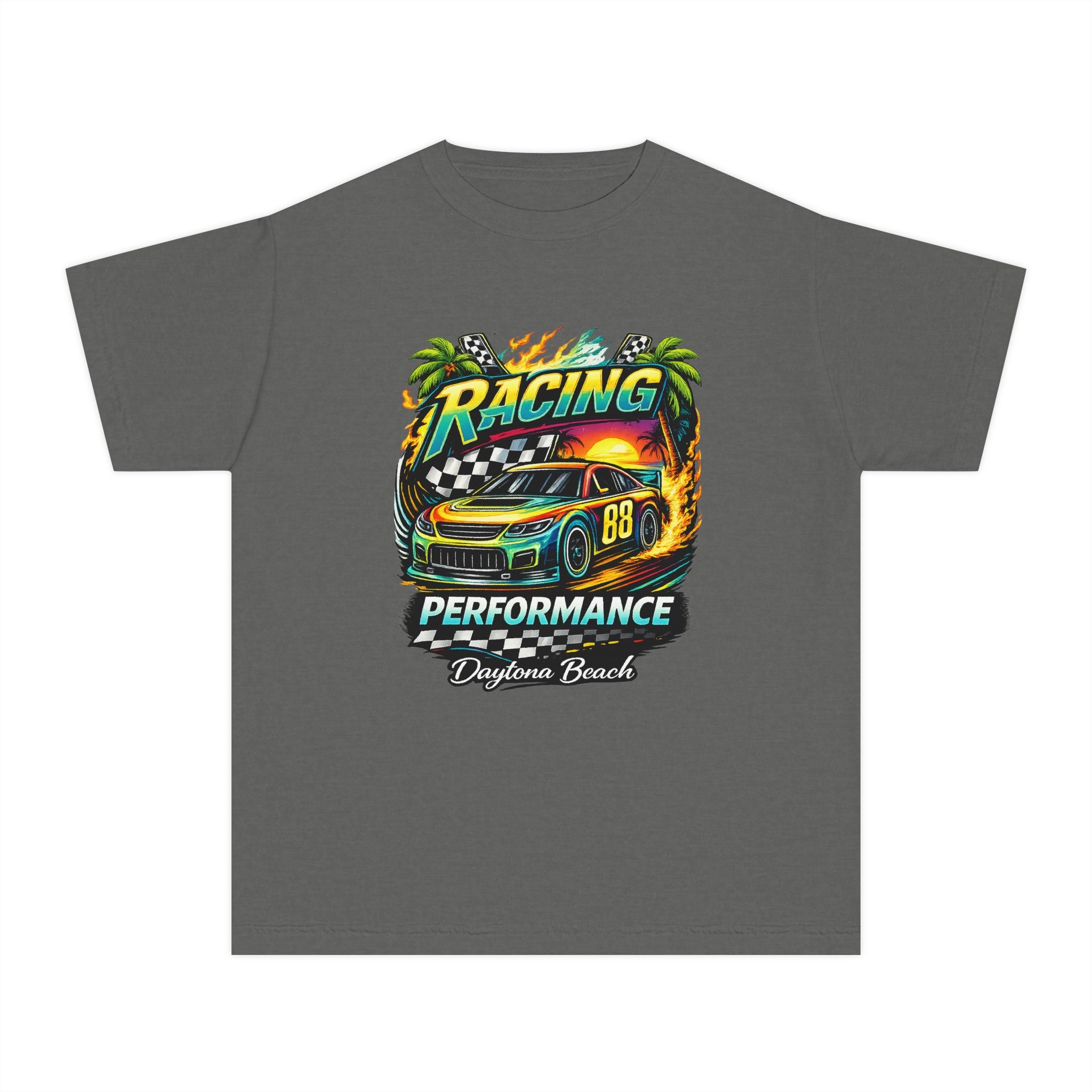 Racing Performance Youth Tee — 'Racing Performance' Graphic Car Shirt