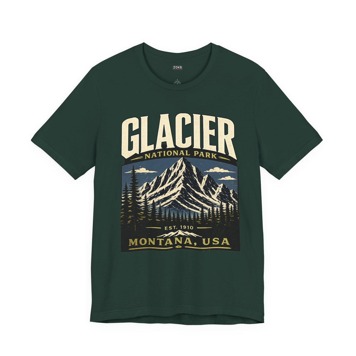 Glacier National Park Vintage Montana Mountain T-Shirt