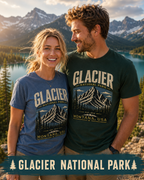 Glacier National Park Vintage Montana Mountain T-Shirt