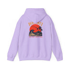 Hawai'i Lava Coast Surf Hoodie | Vintage Wave, Volcano & Palm Tree Graphic Sweatshirt