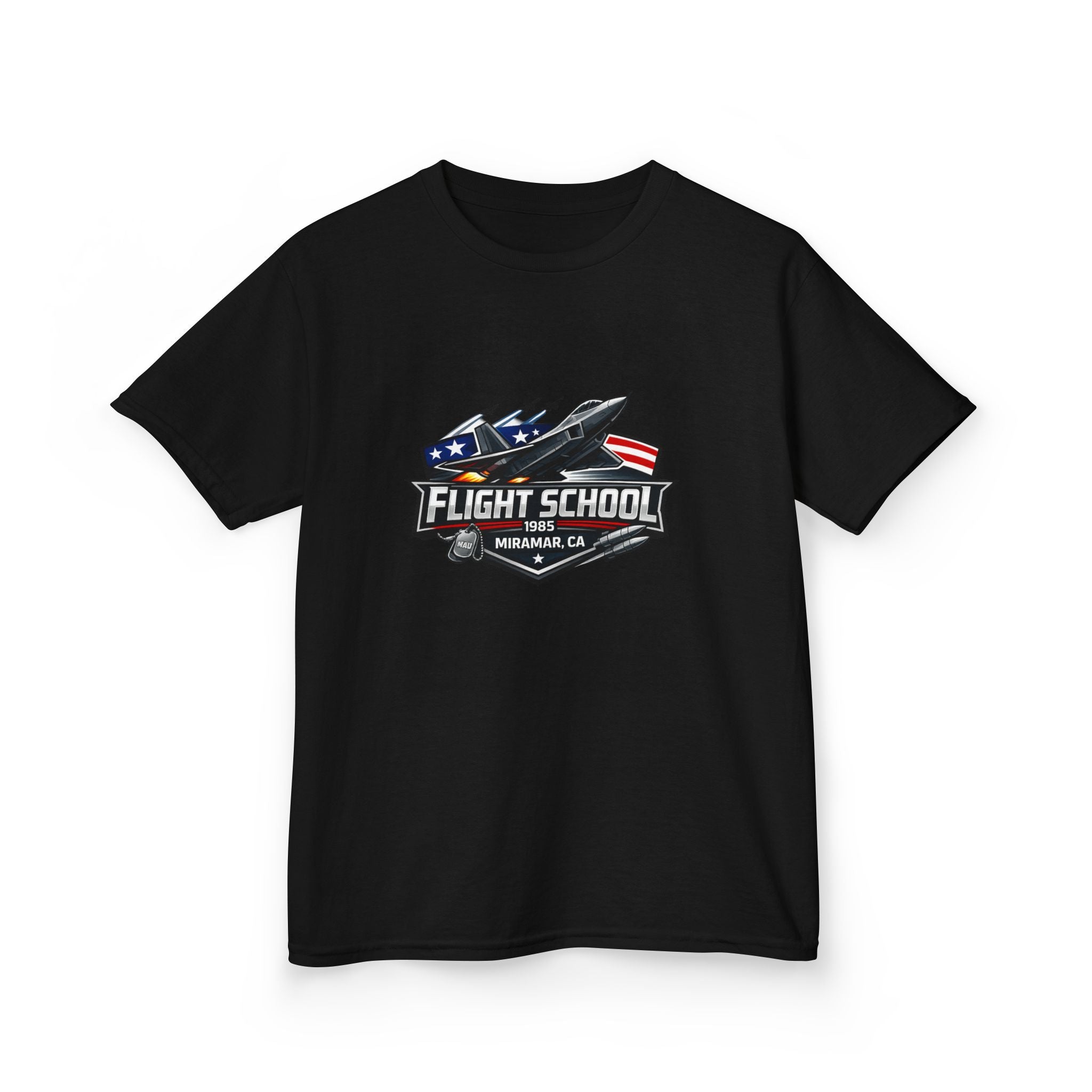Kids T-Shirt — "Flight School" Jet Plane Graphic