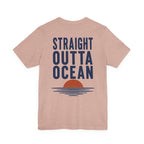 Straight Outta Ocean Retro Sunset Beach T-Shirt