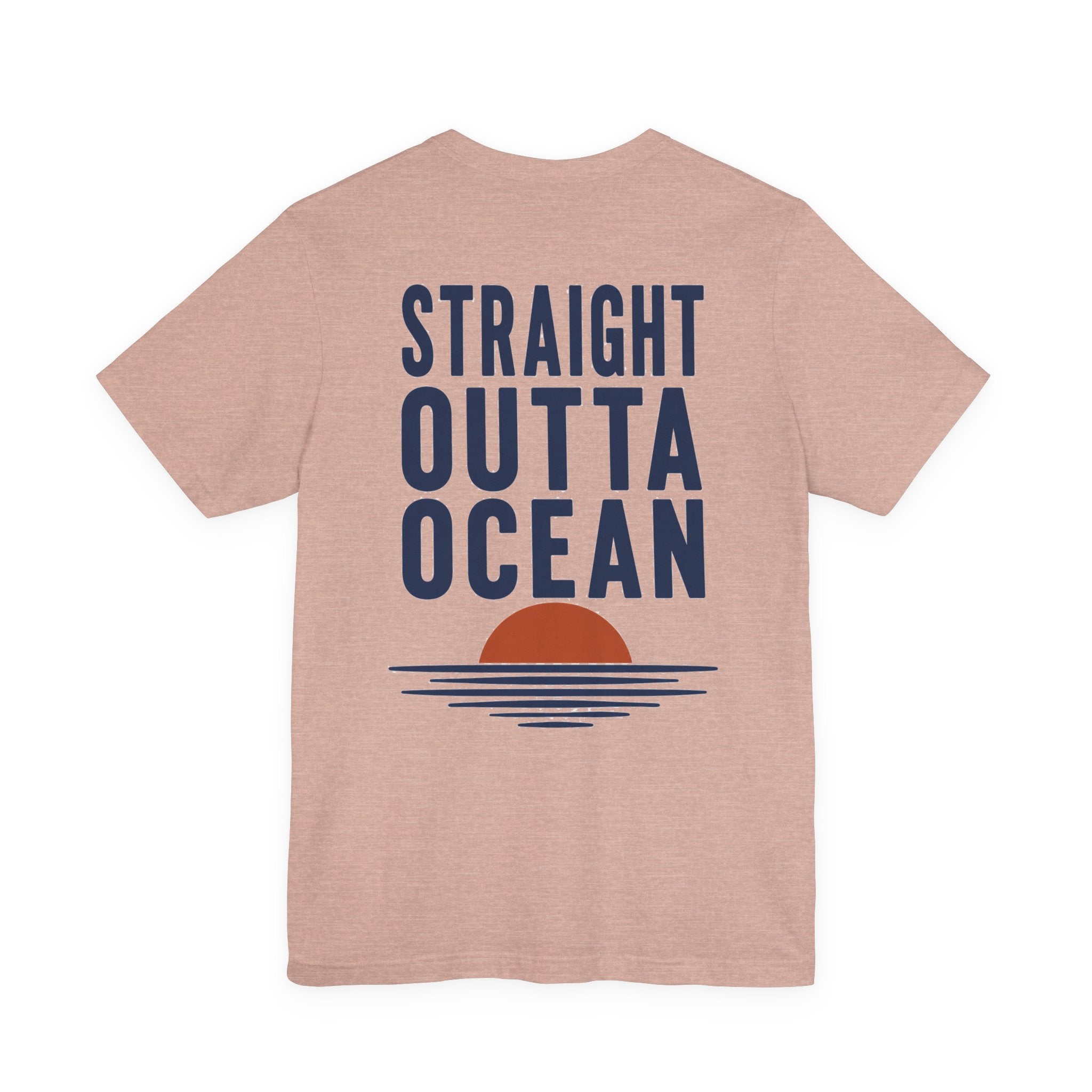 Straight Outta Ocean Retro Sunset Beach T-Shirt