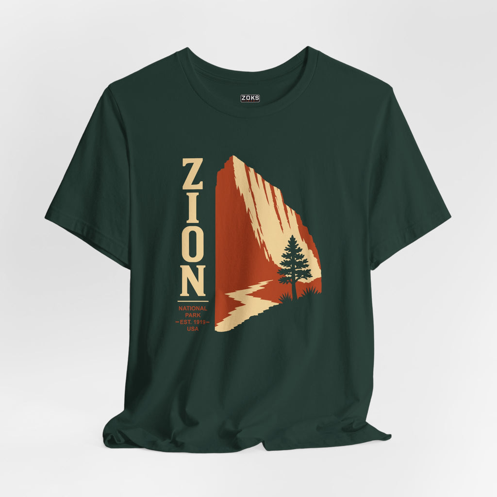 Zion National Park Vintage Sunset T-Shirt — Retro Hiking Tee