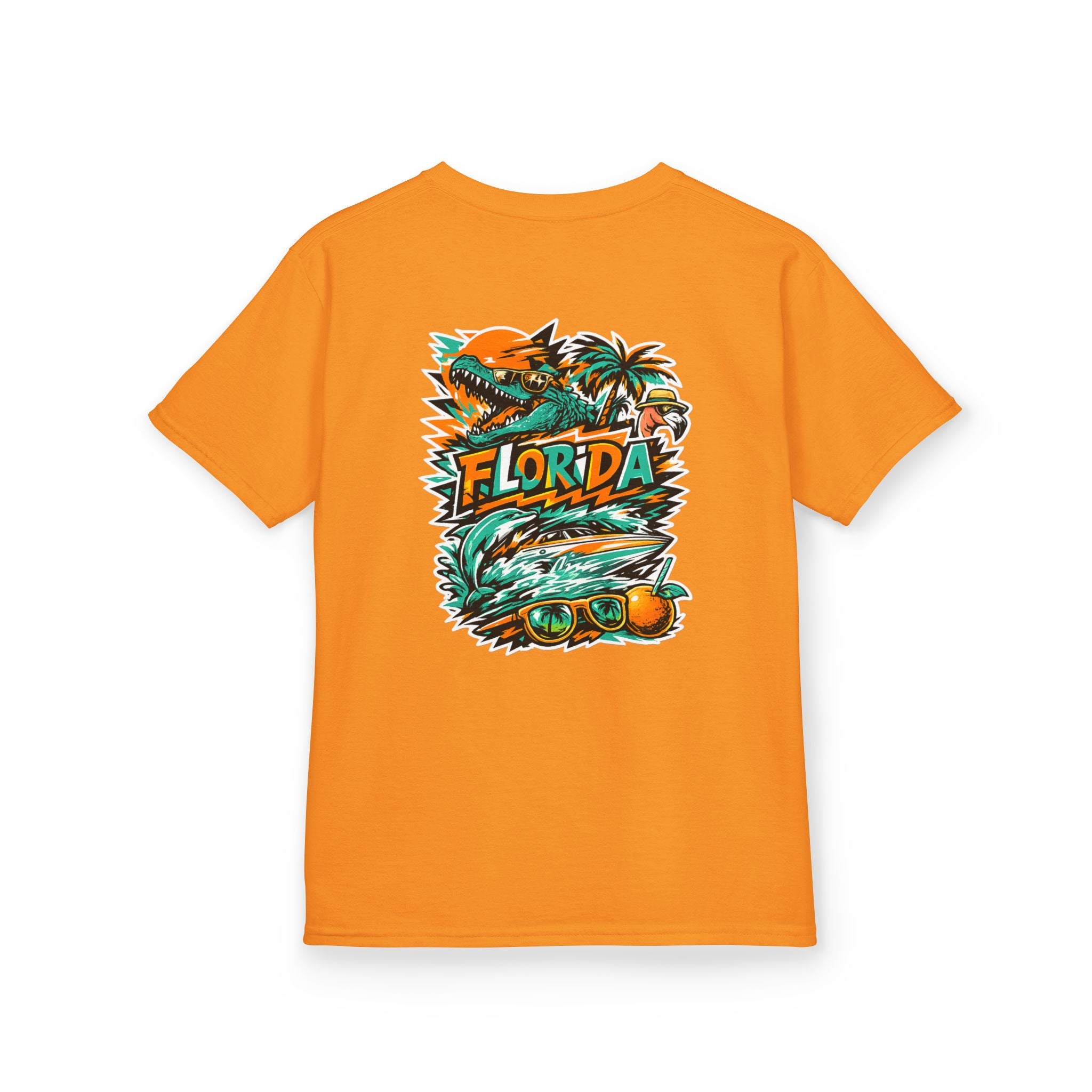 Florida Kids Tropical Beach Surf Tee — Kids Beach Vacation T‑Shirt