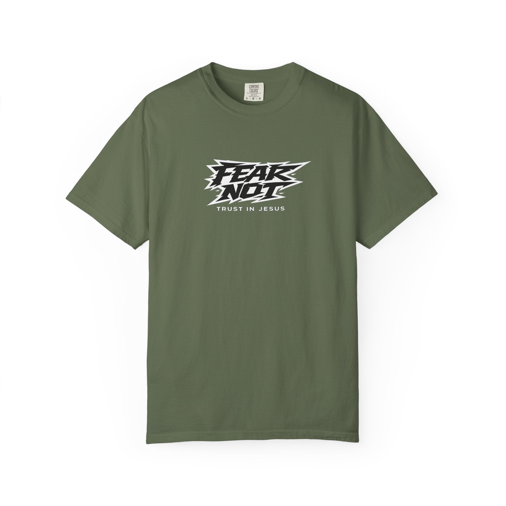 Fear Not - Trust in Jesus T-Shirt — Vintage Olive Christian Tee