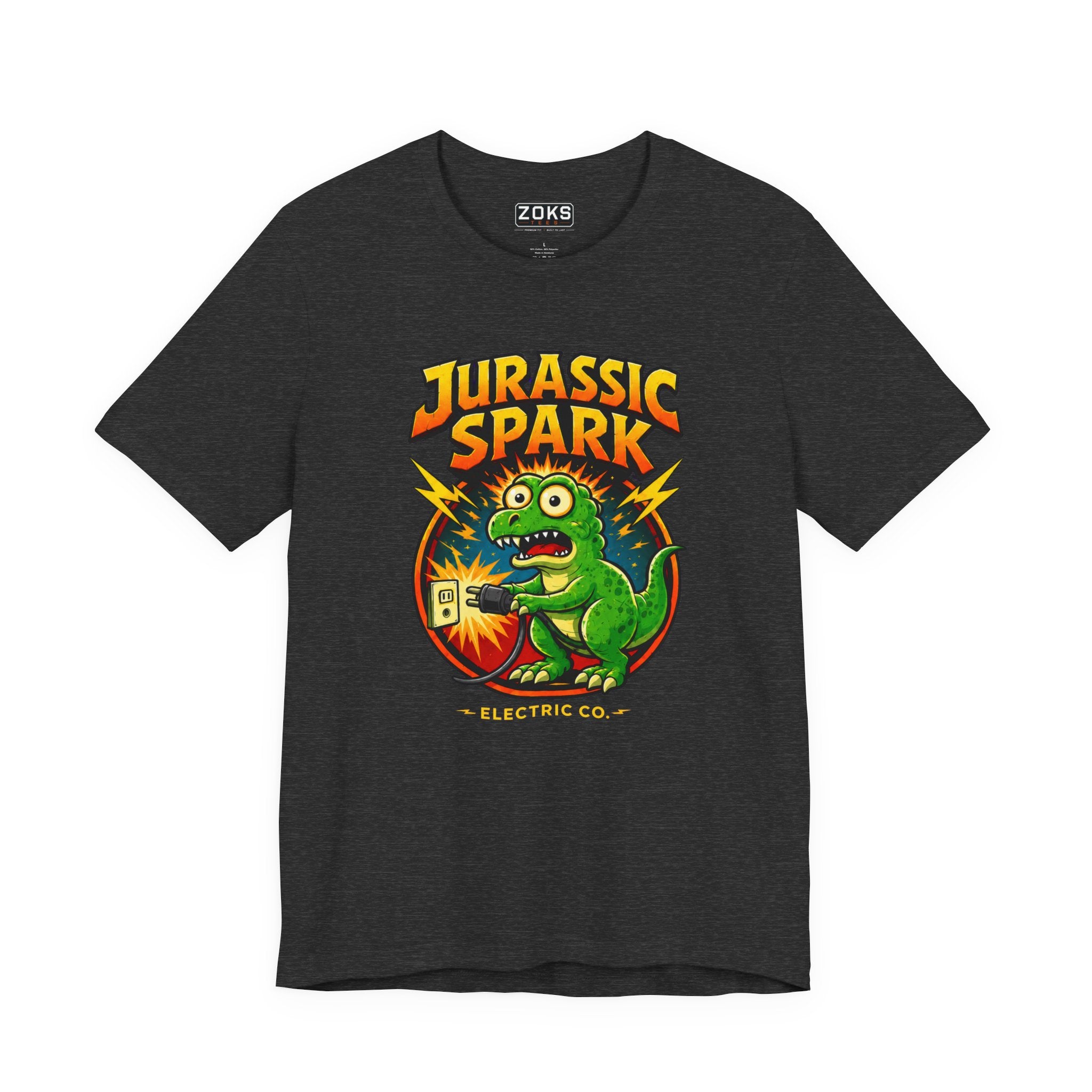 Jurassic Spark T‑Shirt — Retro Electric Dinosaur Graphic Tee