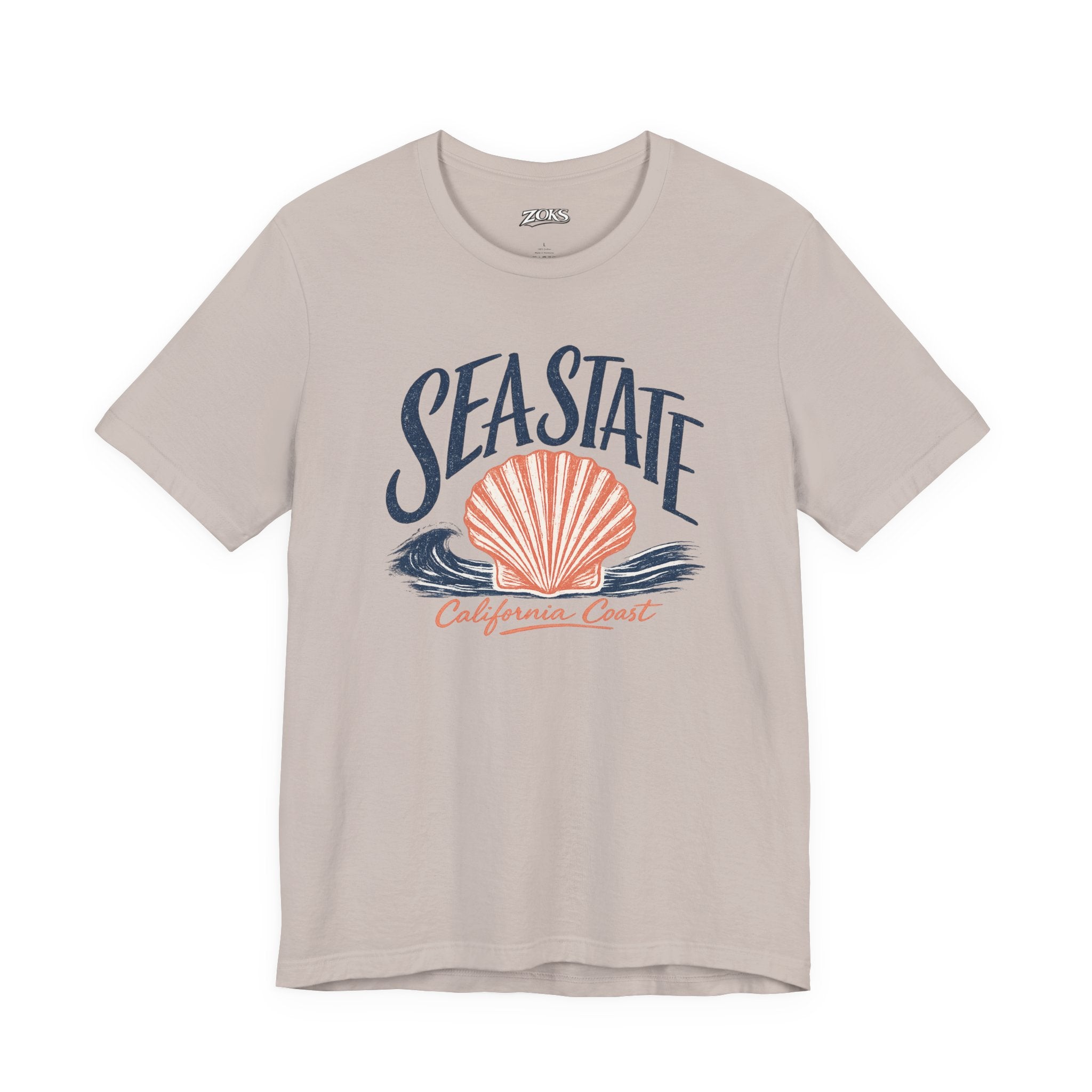 California Coast Shell Tee — Women's Sea State Graphic T-Shirt